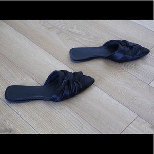 F21 Knotted Bow Satin Flats